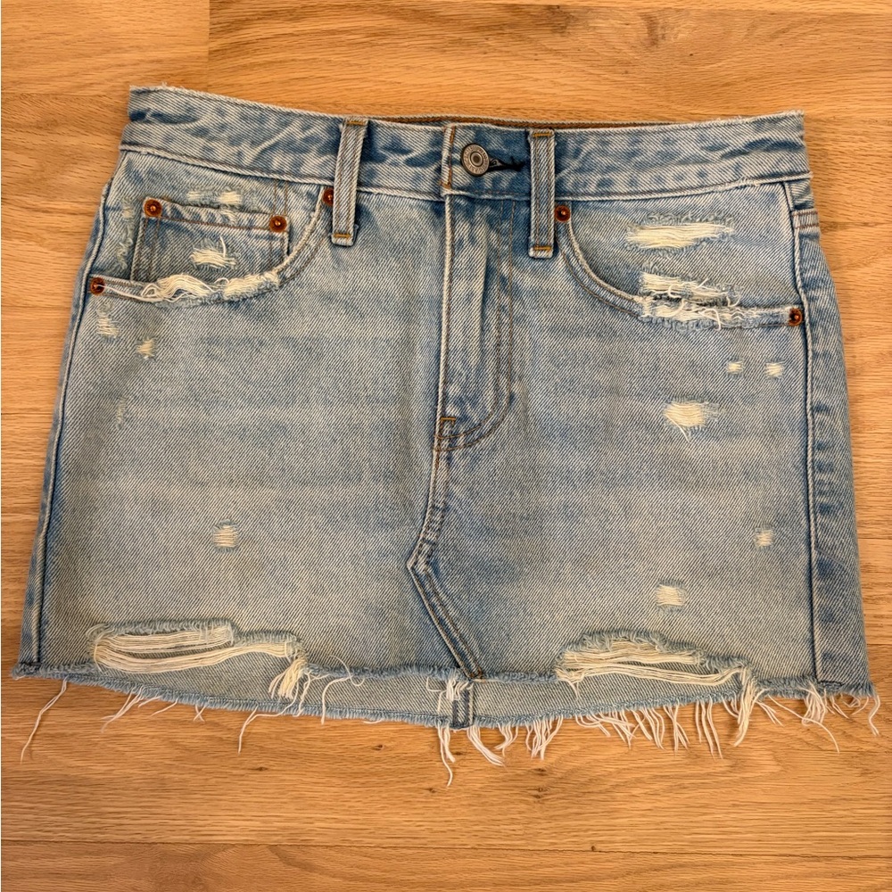 Abercrombie & Fitch Blue Denim Mini Skirt